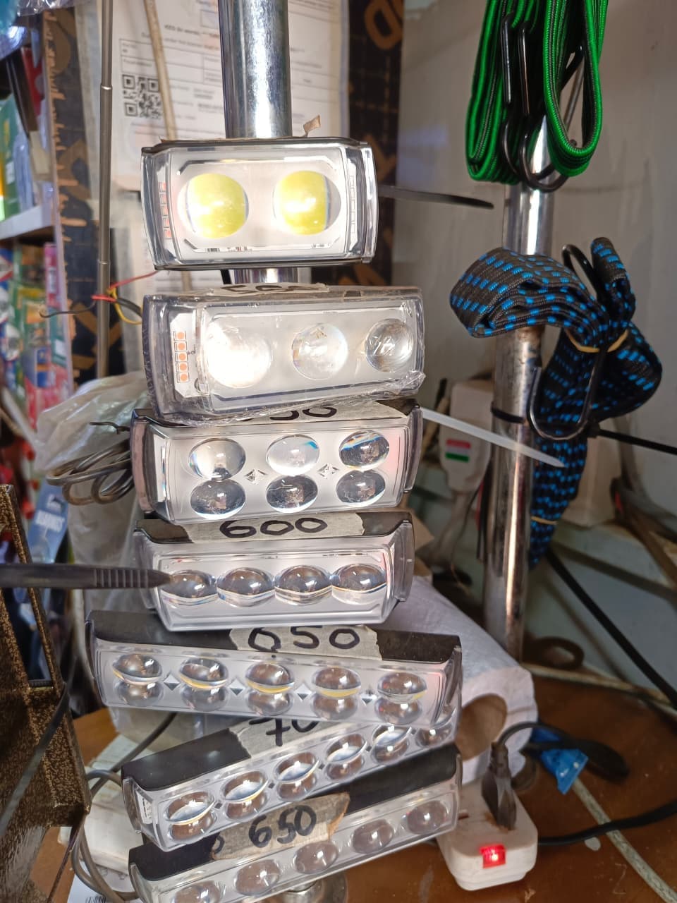 Eye spotlights or police lights